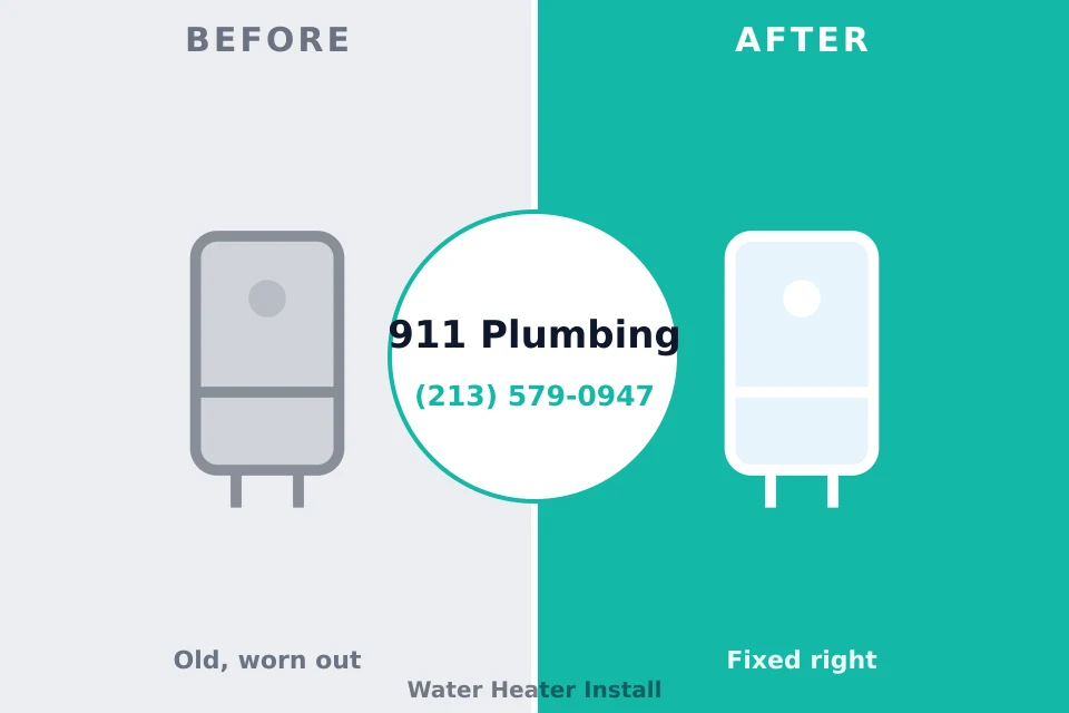 Before and after: plumbing company Parlier, CA